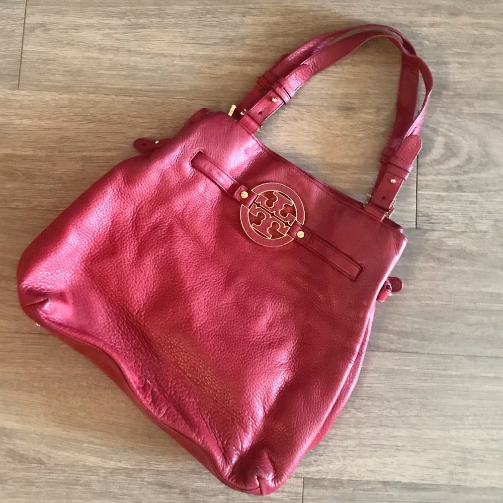 Tory Burch Large Red Leather Bag